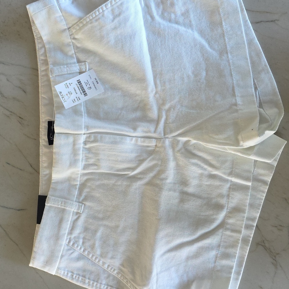 J Crew - Women's Chino Shorts - White, NWT, Size 8